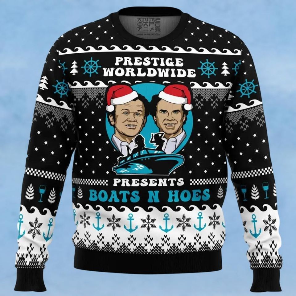 Step Brothers Ugly Christmas Sweater, Prestige Worldwide Presents