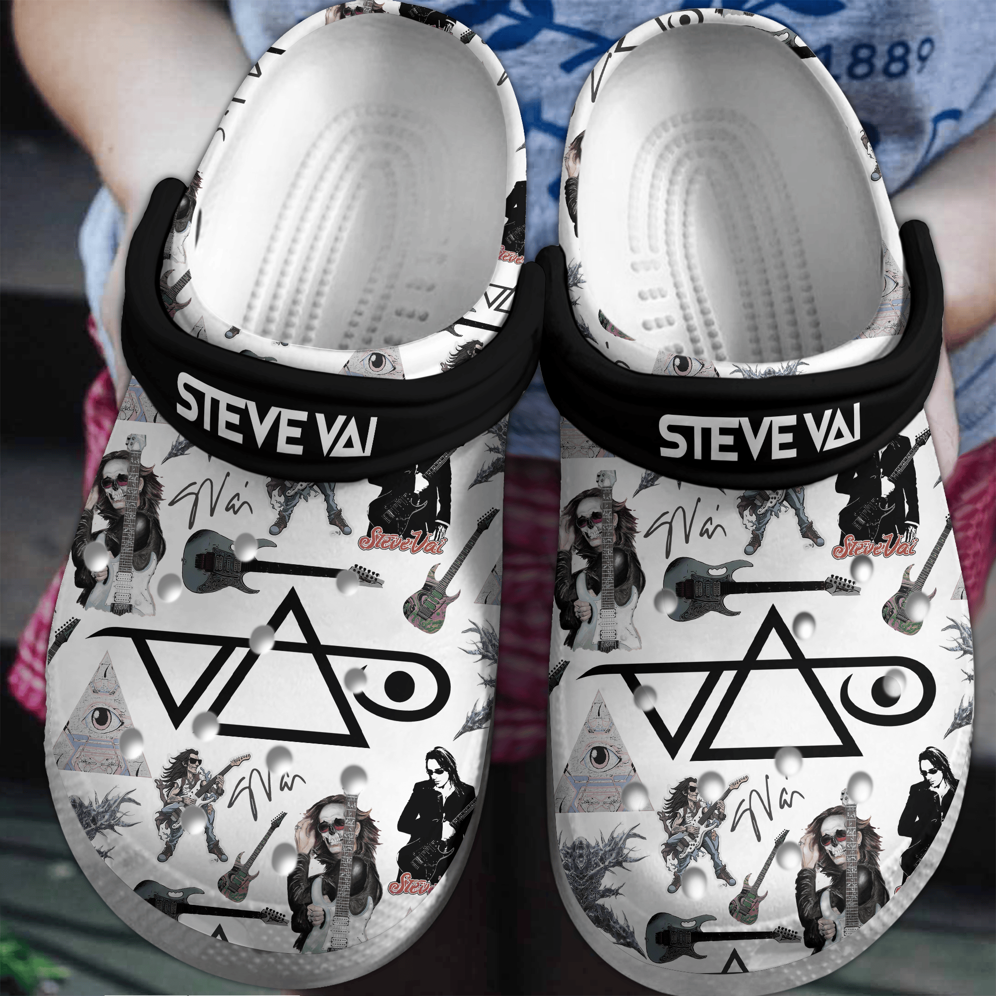 Steve Vai Music Crocs Crocband Clogs Shoes Comfortable For Men Women and Kids