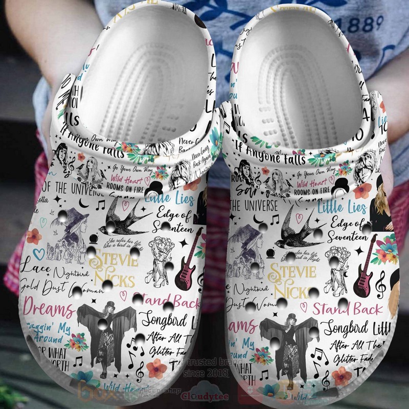Stevie Nicks Music Crocs Crocband Clogs Shoes Comfortable For Men Women and Kids