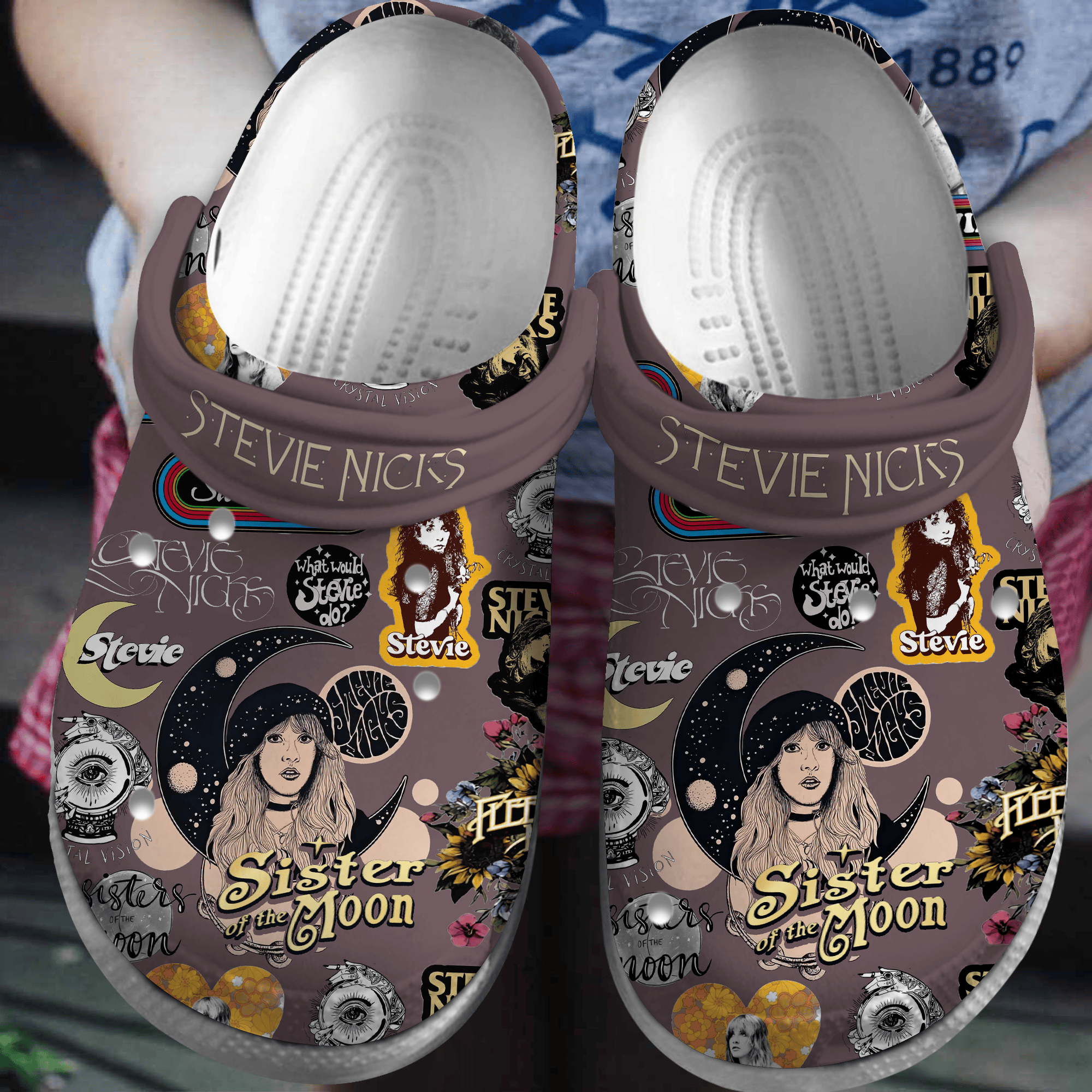 Stevie Nicks Music Crocs Crocband Clogs Shoes Comfortable For Men Women and Kids