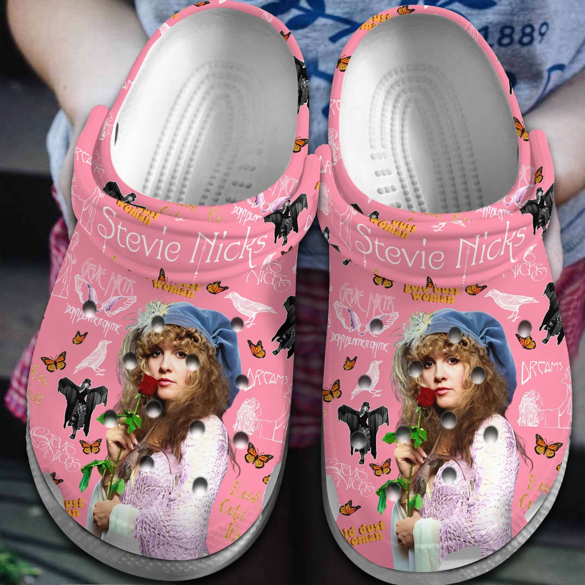 Stevie Nicks Music Crocs Crocband Clogs Shoes Comfortable For Men Women and Kids