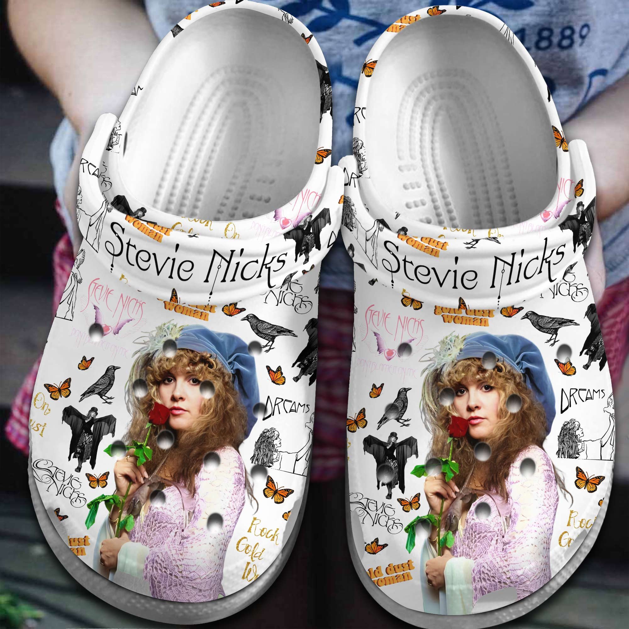 Stevie Nicks Music Crocs Crocband Clogs Shoes Comfortable For Men Women and Kids