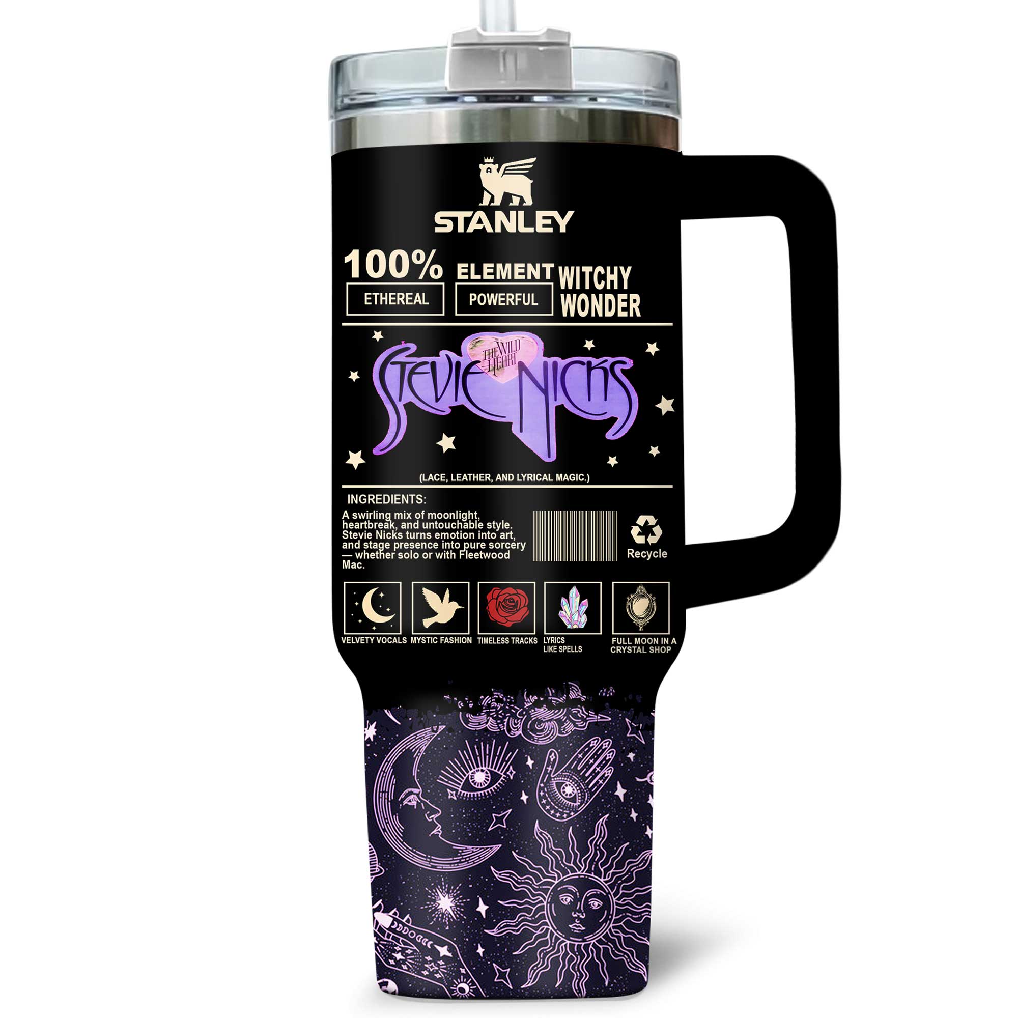 Stevie Nicks Music Custom Stanley Cup 40 oz 30 oz Tumbler With HandleTVC2301173 - Image 3