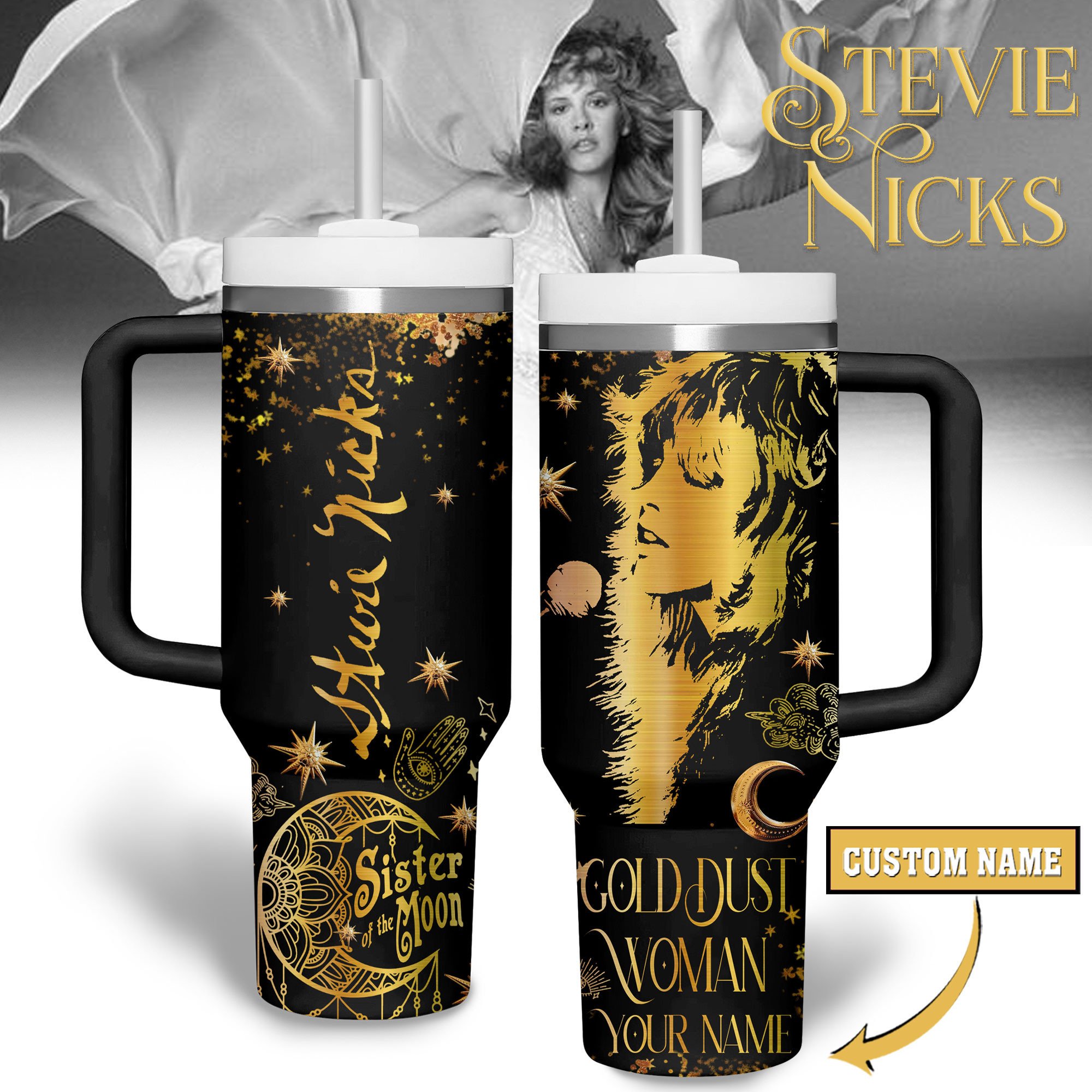 Stevie Nicks Music Custom Stanley Cup 40 oz 30 oz Tumbler With HandleTVC2301182