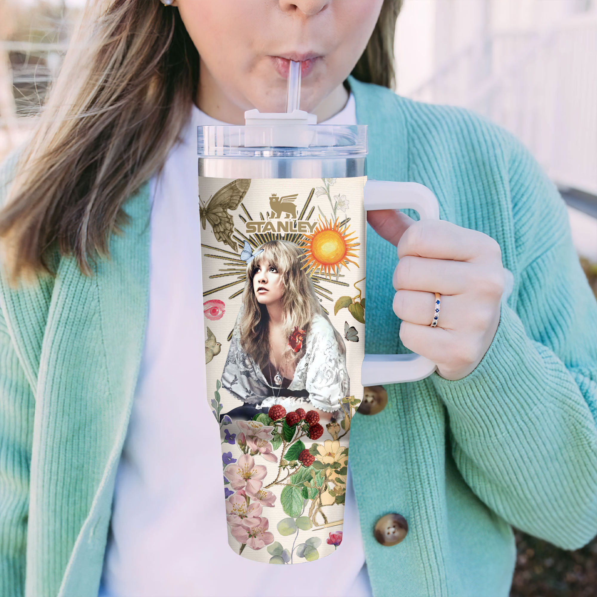 Stevie Nicks Music Custom Stanley Cup 40 oz 30 oz Tumbler With HandleTVC2301342 - Image 3
