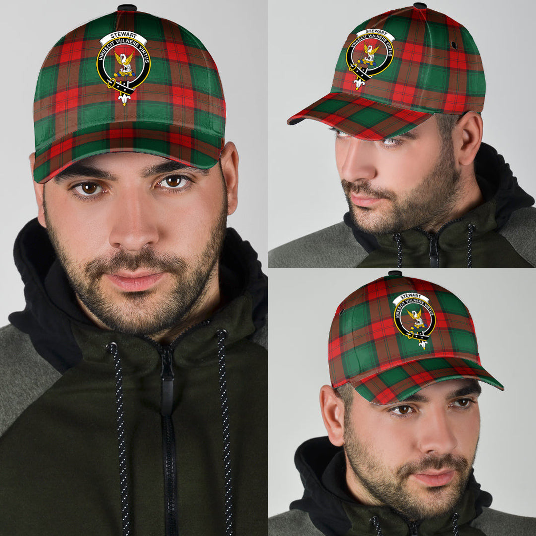 Stewart Atholl Modern Tartan Baseball Cap, Tartan Plaid Cap with Family Crest K23 Trucker Hats Custom Hats Gifts For Men & Women