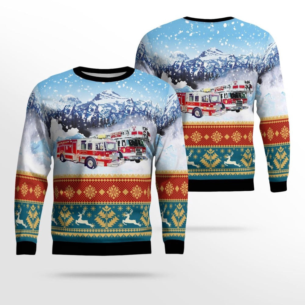Stewartsville New Jersey Stewartsville Volunteer Fire Company AOP Ugly Sweater I Unisex Christmas Gift