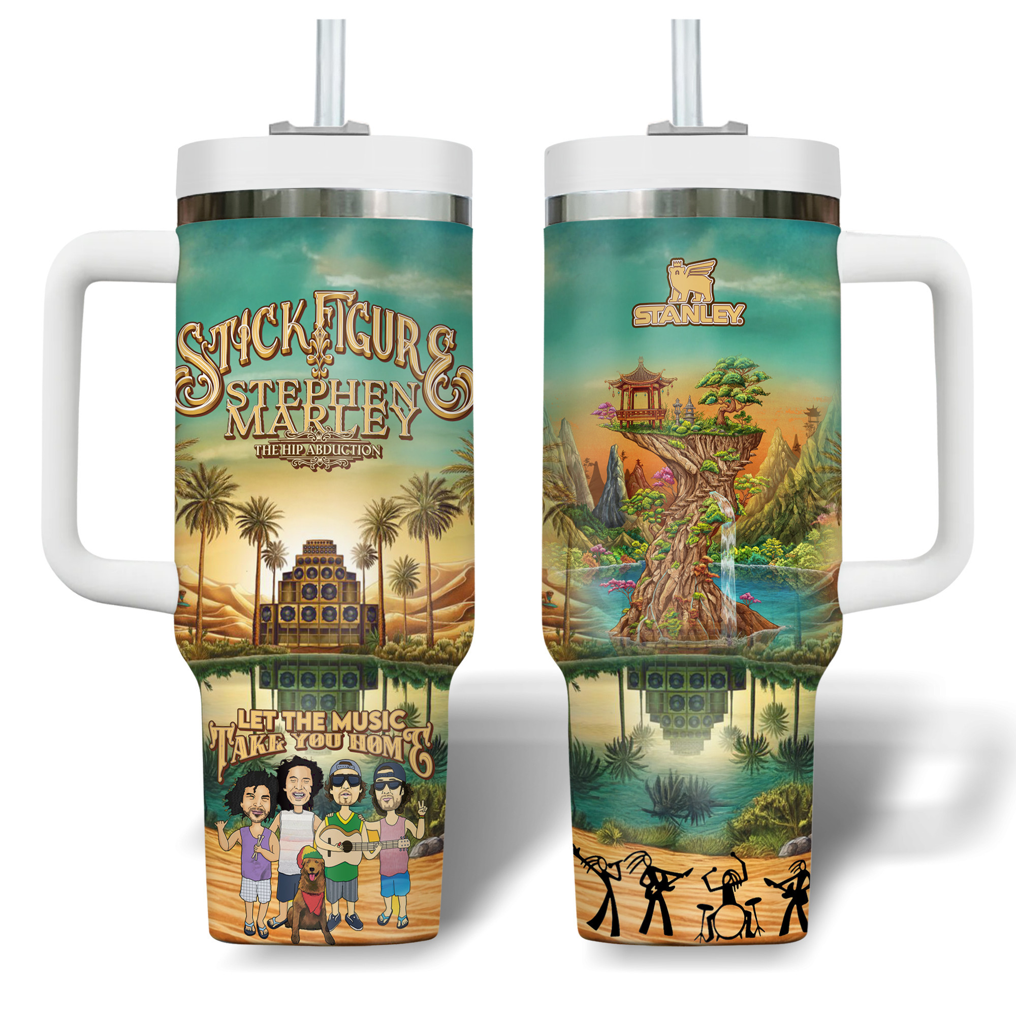 Stick Figure Band Music Custom Stanley Cup 40 oz 30 oz Tumbler With HandleTVC2301182 - Image 2