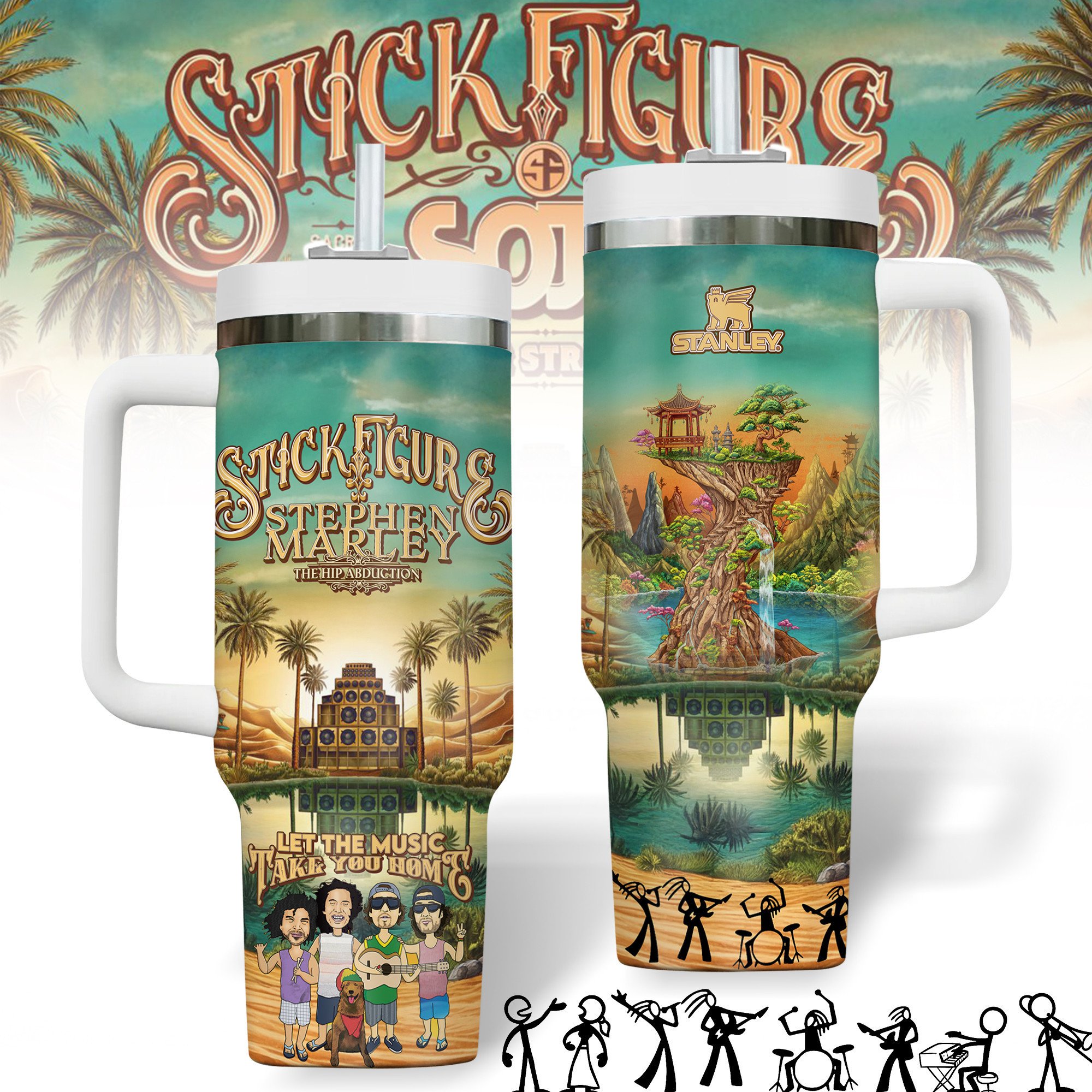 Stick Figure Band Music Custom Stanley Cup 40 oz 30 oz Tumbler With HandleTVC2301182