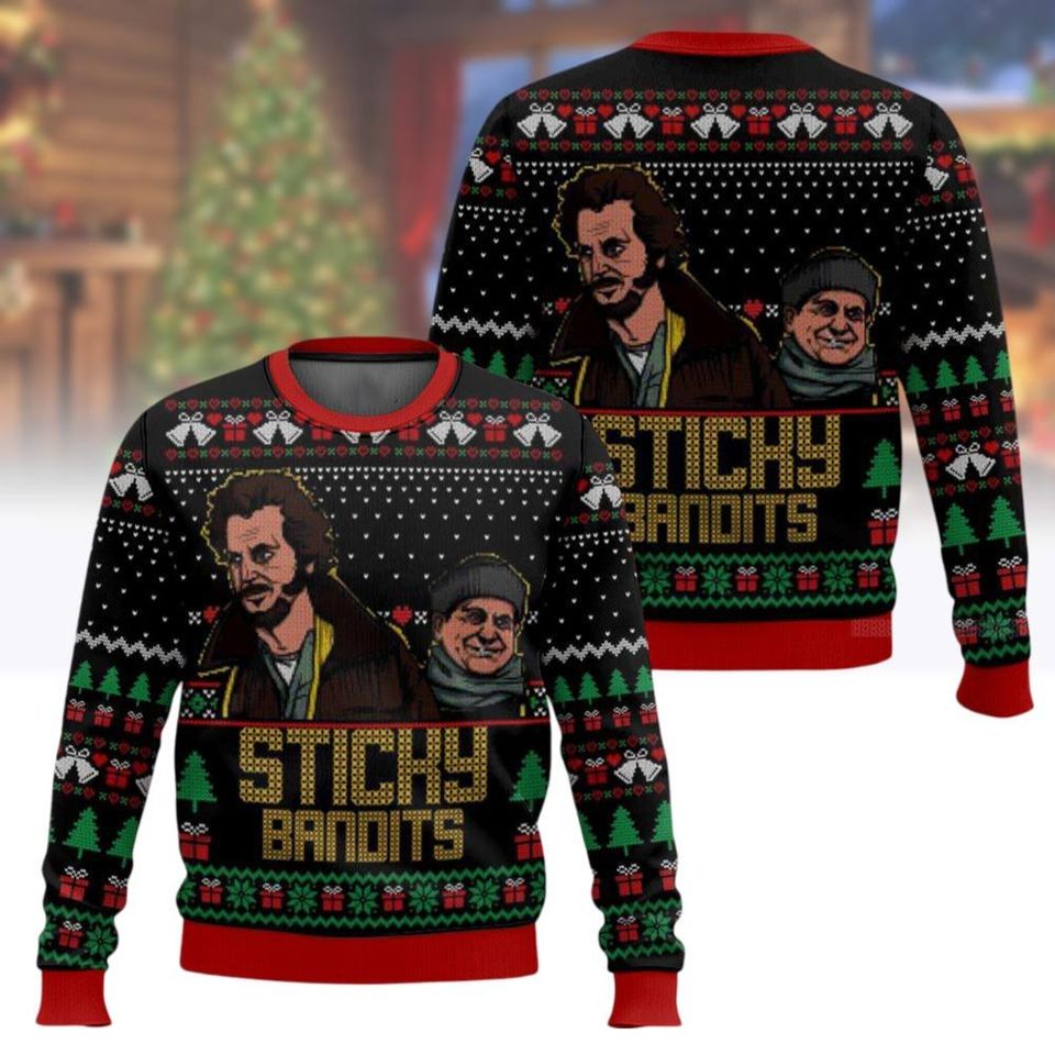 Sticky Bandits Ugly Christmas Sweater, Home Alone Movie