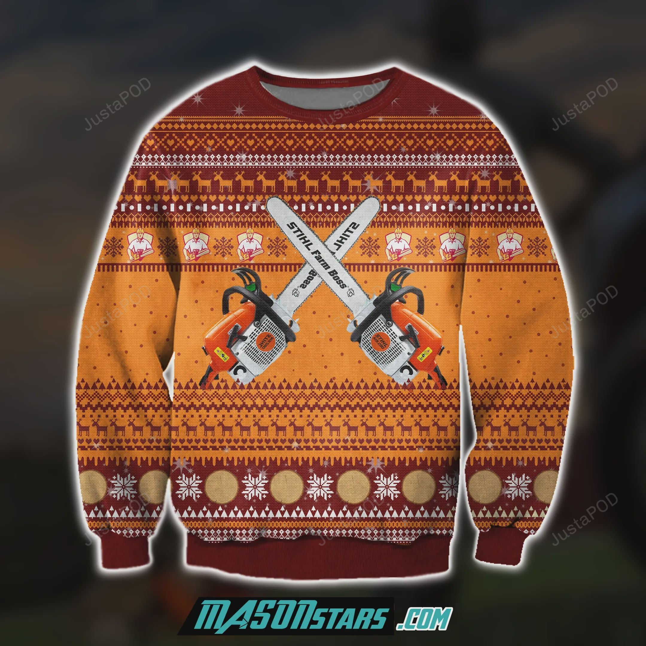 Stihl Chainsaws 3D Ugly Christmas Sweater Adult 3D Funny Matching for family