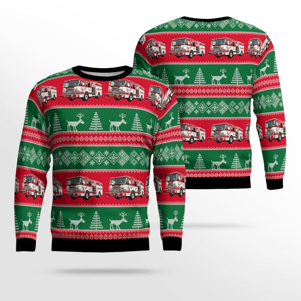 Stillwater Oklahoma Stillwater Fire Department Christmas AOP Ugly Sweater Unisex Christmas Gift
