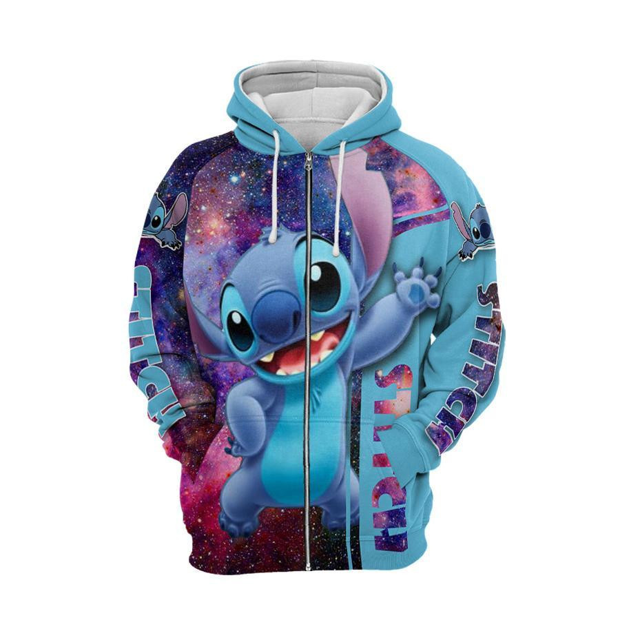 Stitch Art 3D All Over Print Hoodie, Zip Hoodie