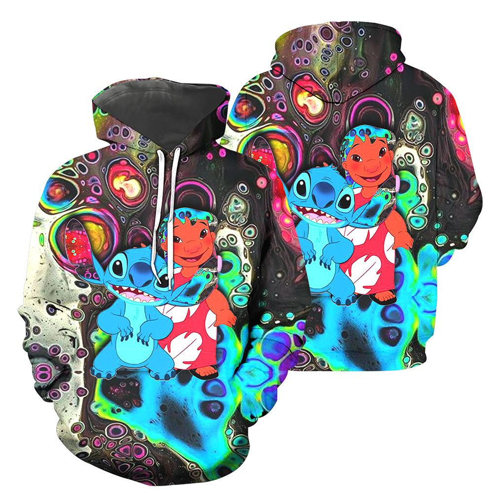 Stitch Art 3D All Over Print Hoodie, Zip Hoodie