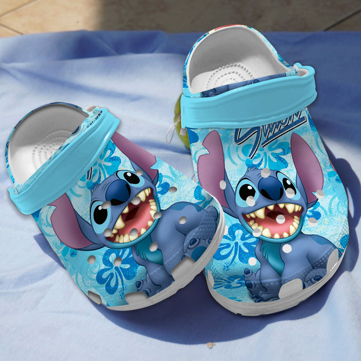 Stitch Cartoon Crocs Crocband Clogs Shoes Comfortable For Men Women and Kids