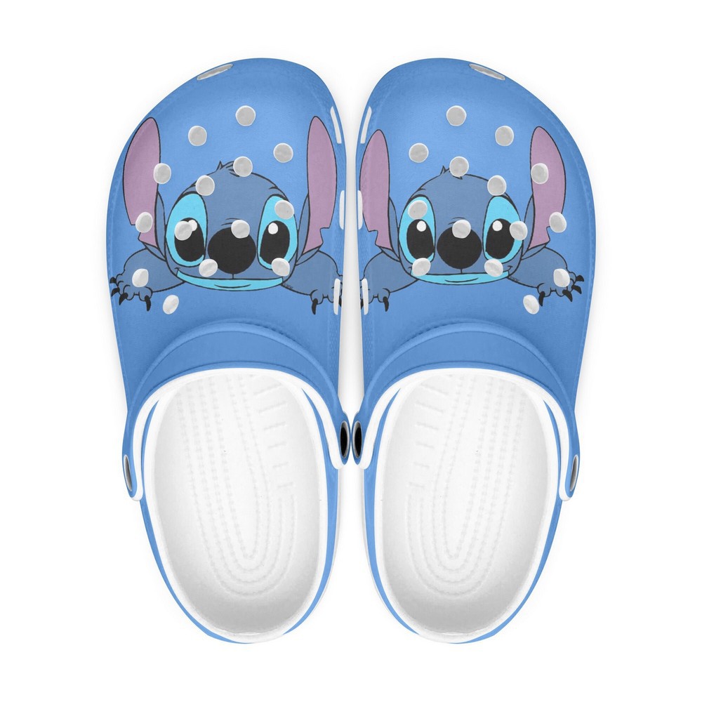 Stitch Cartoon Crocs Crocband Clogs Shoes Comfortable For Men Women and Kids