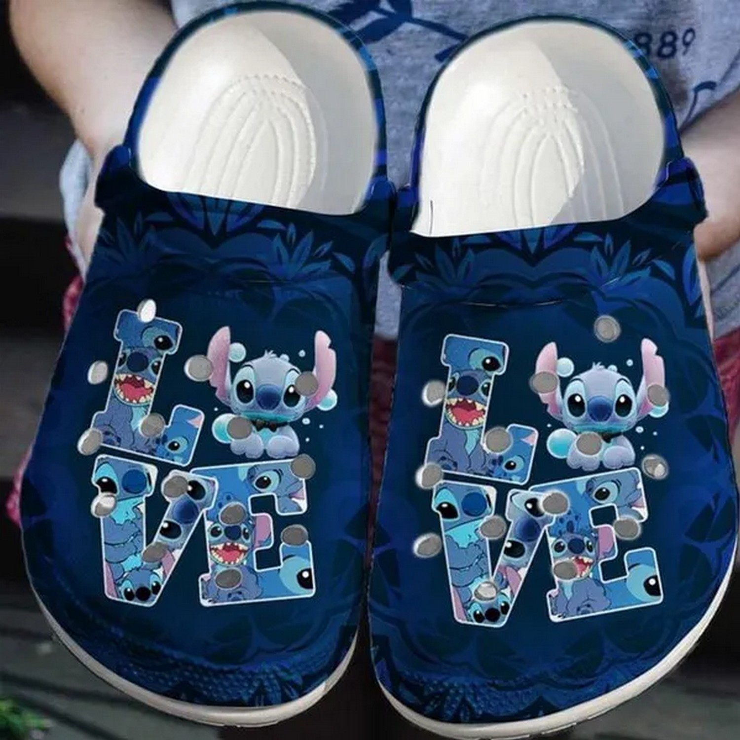 Stitch Cartoon Crocs Crocband Clogs Shoes Comfortable For Men Women and Kids