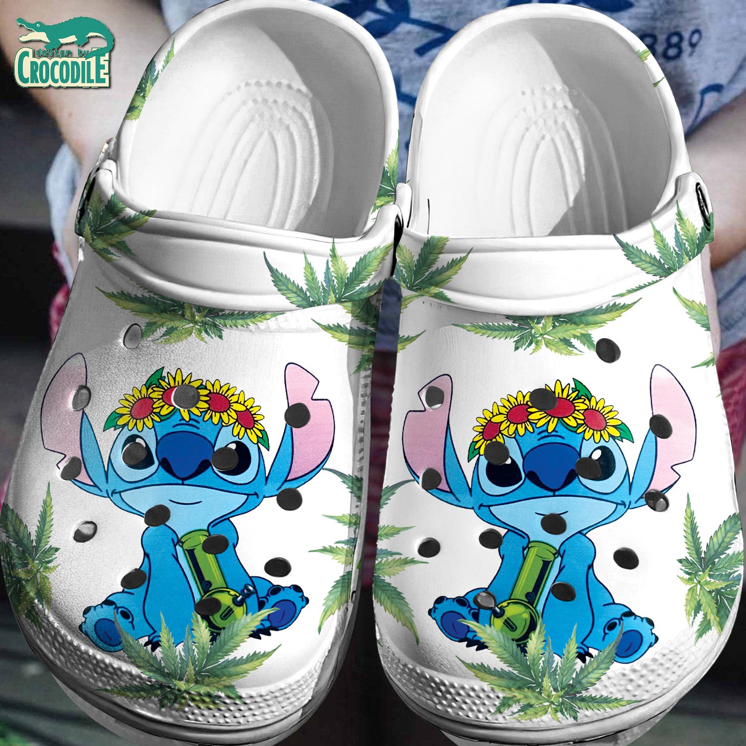 Stitch Cartoon Crocs Crocband Clogs Shoes Comfortable For Men Women and Kids