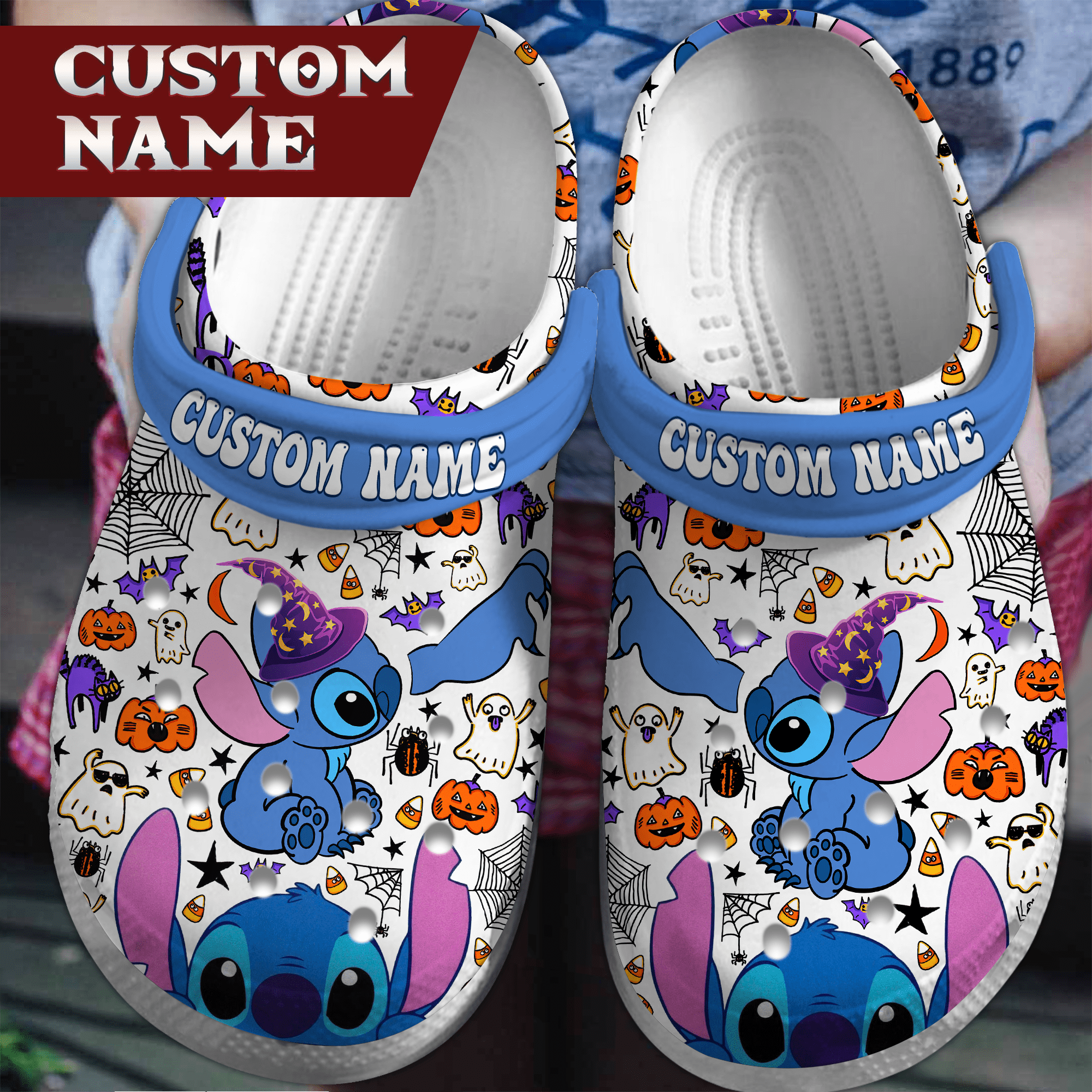 Stitch Cartoon Crocs Crocband Clogs Shoes Comfortable For Men Women and Kids