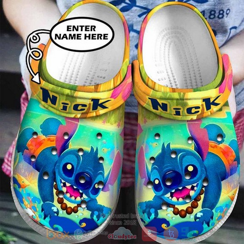 Stitch Cartoon Crocs Crocband Clogs Shoes Comfortable For Men Women and Kids