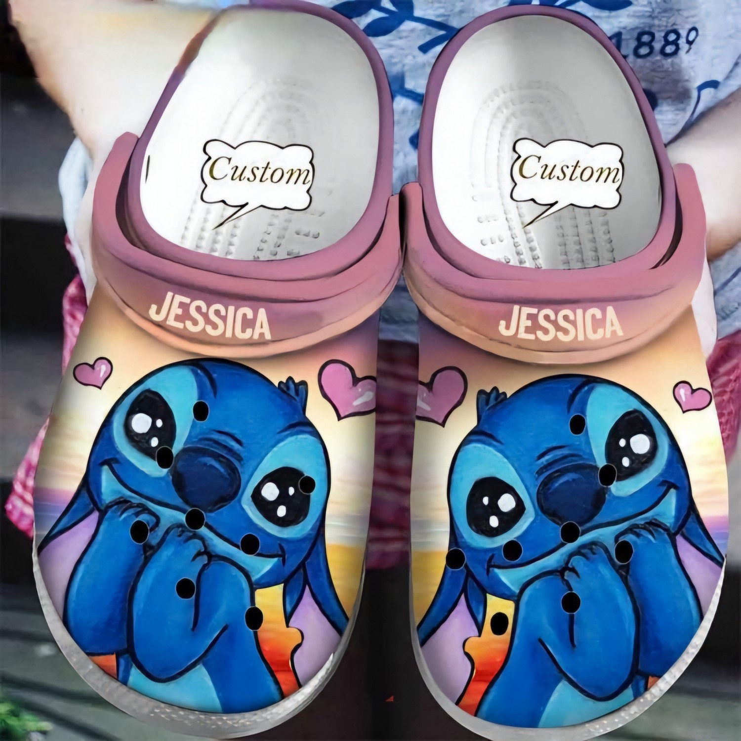 Stitch Cartoon Crocs Crocband Clogs Shoes Comfortable For Men Women and Kids