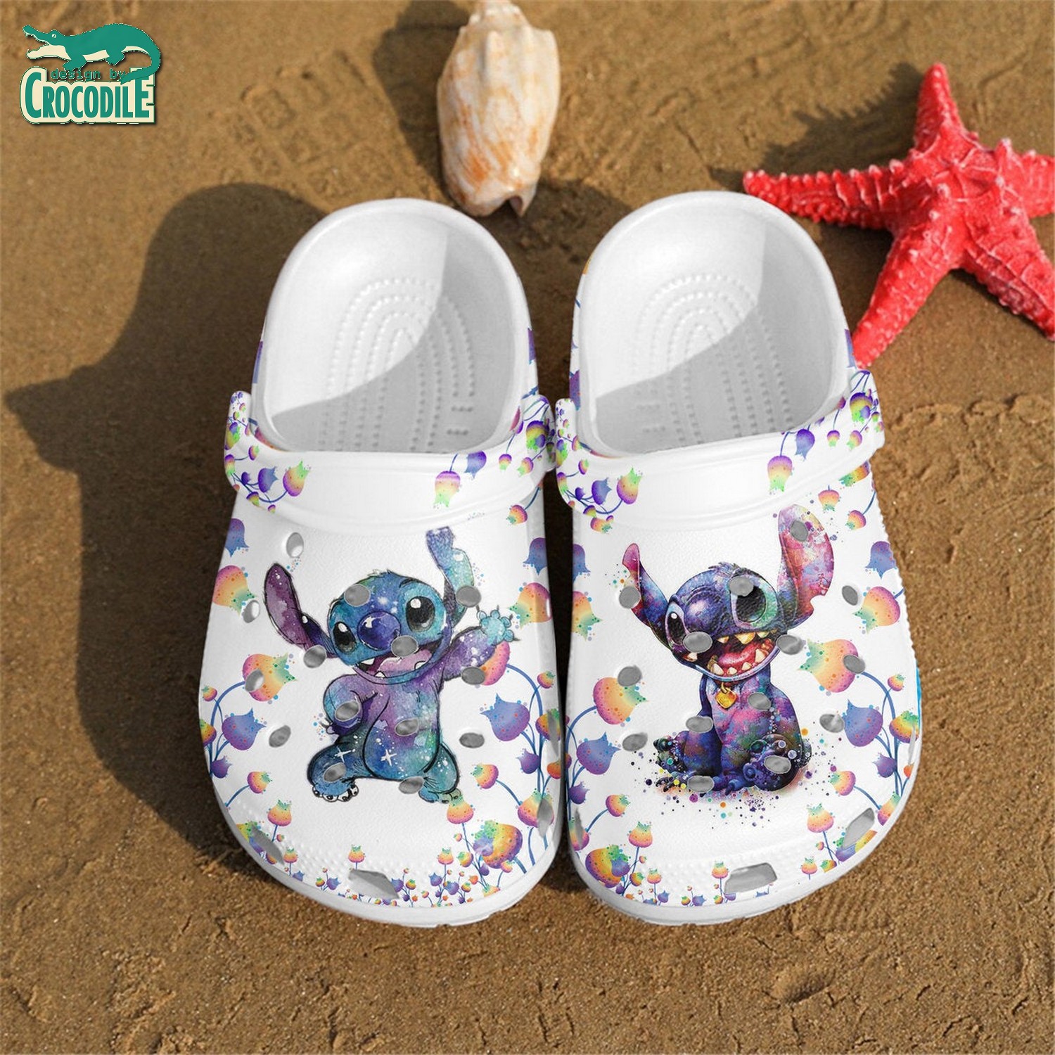 Stitch Cartoon Crocs Crocband Clogs Shoes Comfortable For Men Women and Kids