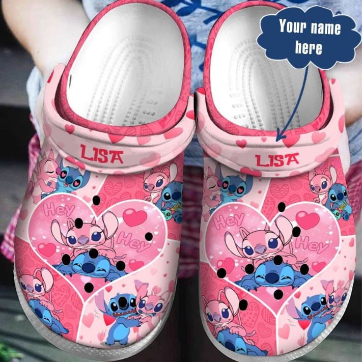 Stitch Cartoon Crocs Crocband Clogs Shoes Comfortable For Men Women and Kids