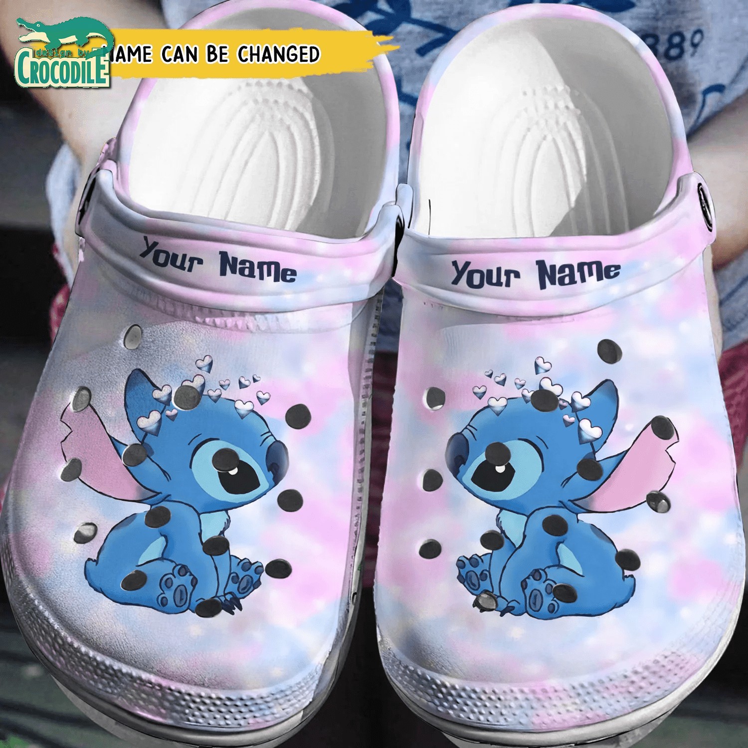 Stitch Cartoon Crocs Crocband Clogs Shoes Comfortable For Men Women and Kids