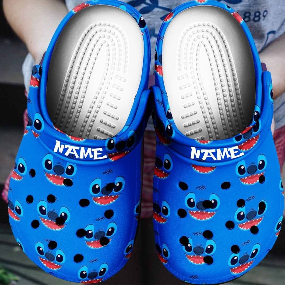 Stitch Cartoon Crocs Crocband Clogs Shoes Comfortable For Men Women and Kids