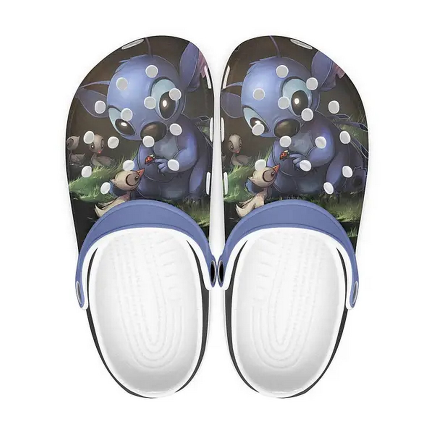 Stitch Cartoon Crocs Crocband Clogs Shoes Comfortable For Men Women and Kids