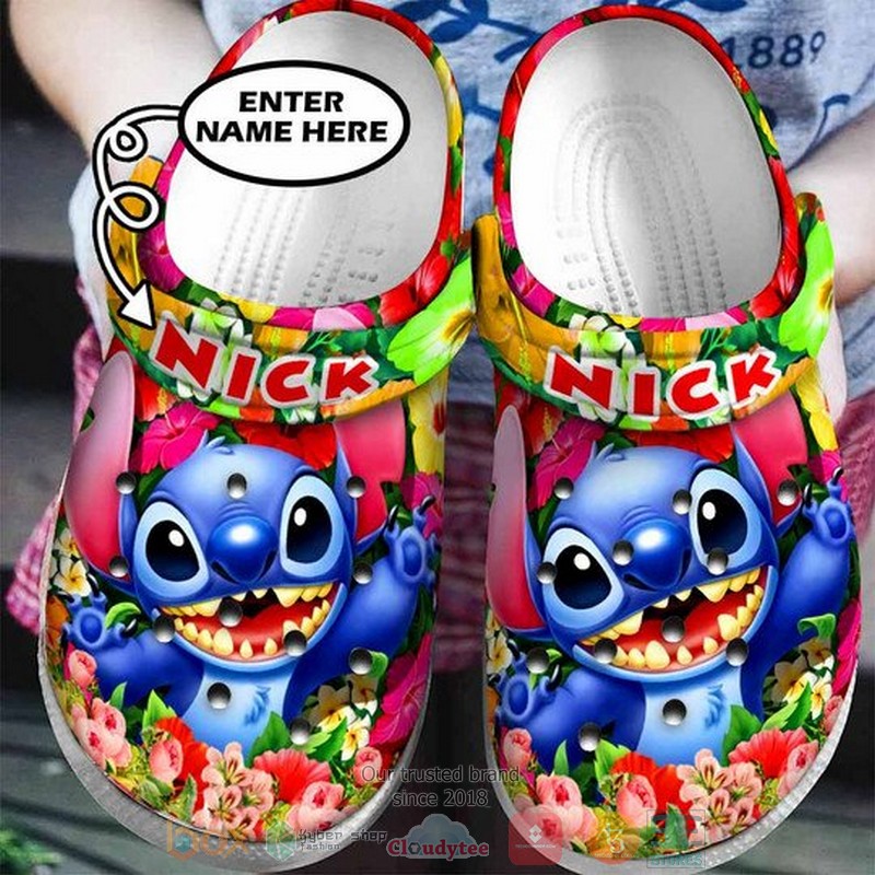 Stitch Cartoon Crocs Crocband Clogs Shoes Comfortable For Men Women and Kids