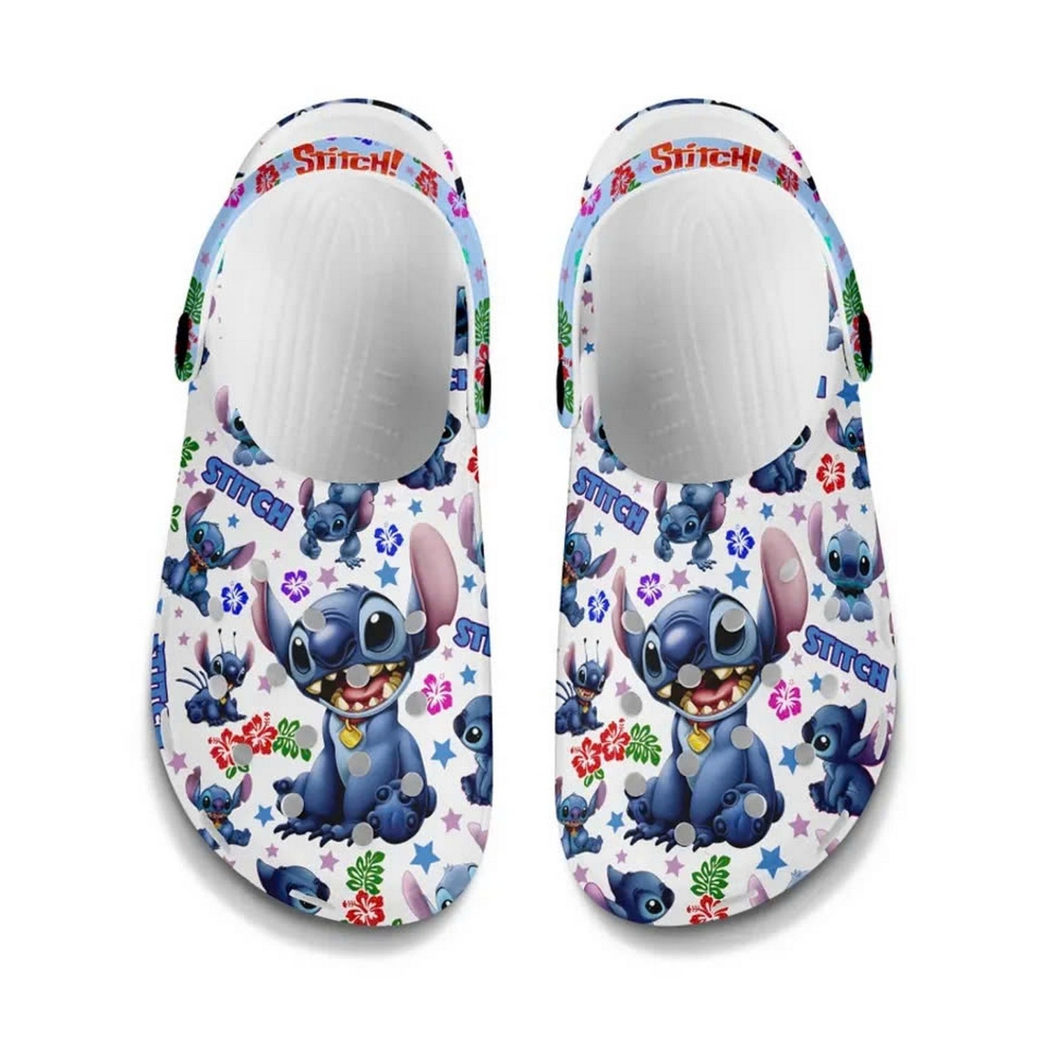 Stitch Cartoon Crocs Crocband Clogs Shoes Comfortable For Men Women and Kids