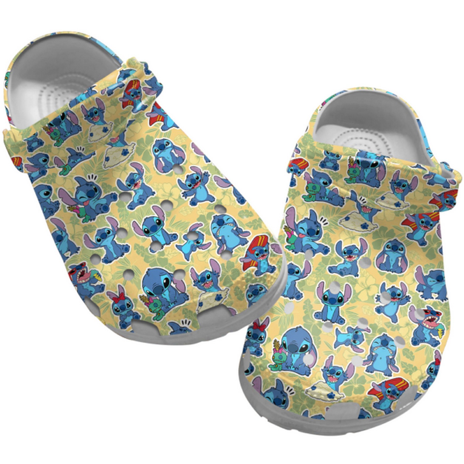 Stitch Cartoon Crocs Crocband Clogs Shoes Comfortable For Men Women and Kids
