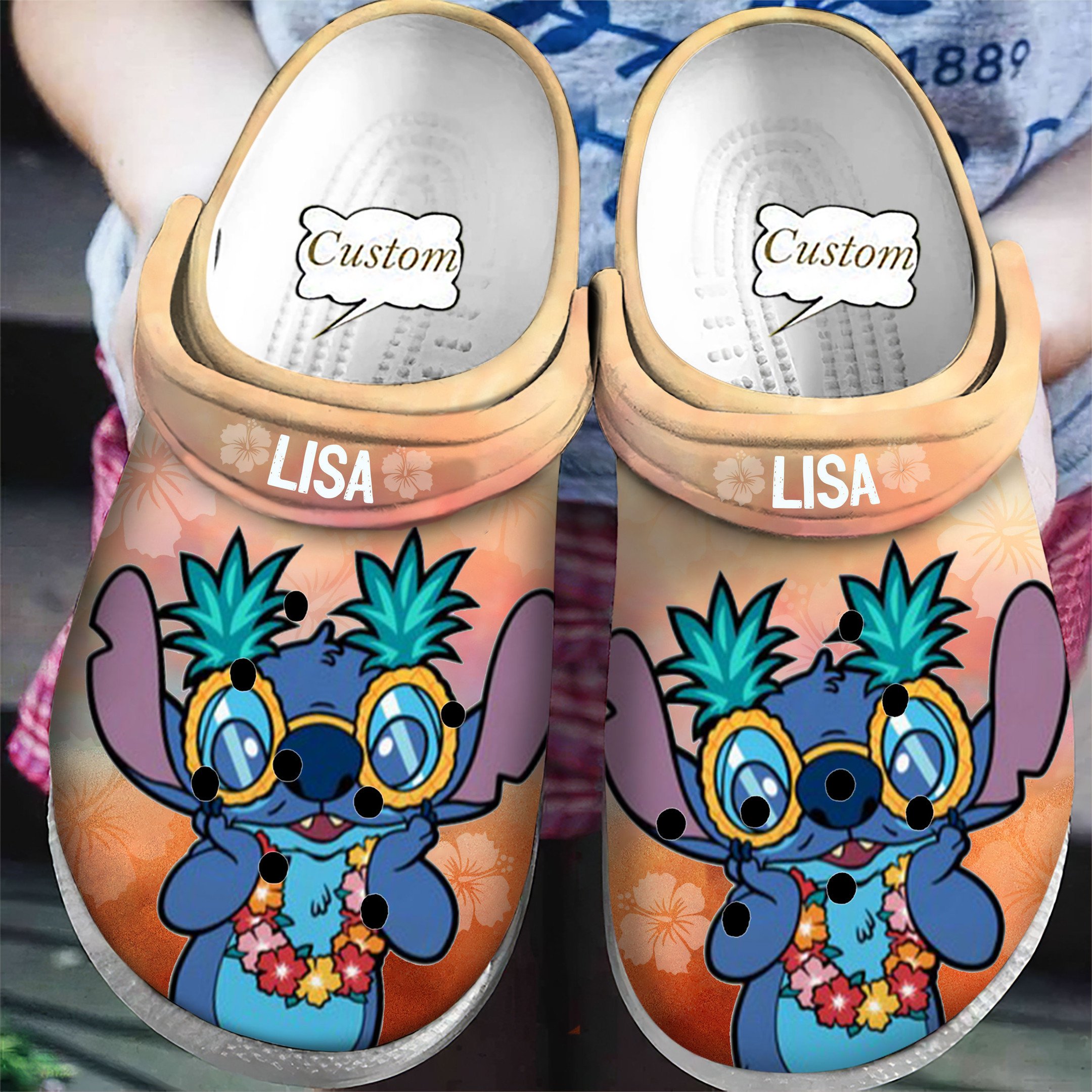 Stitch Cartoon Crocs Crocband Clogs Shoes Comfortable For Men Women and Kids
