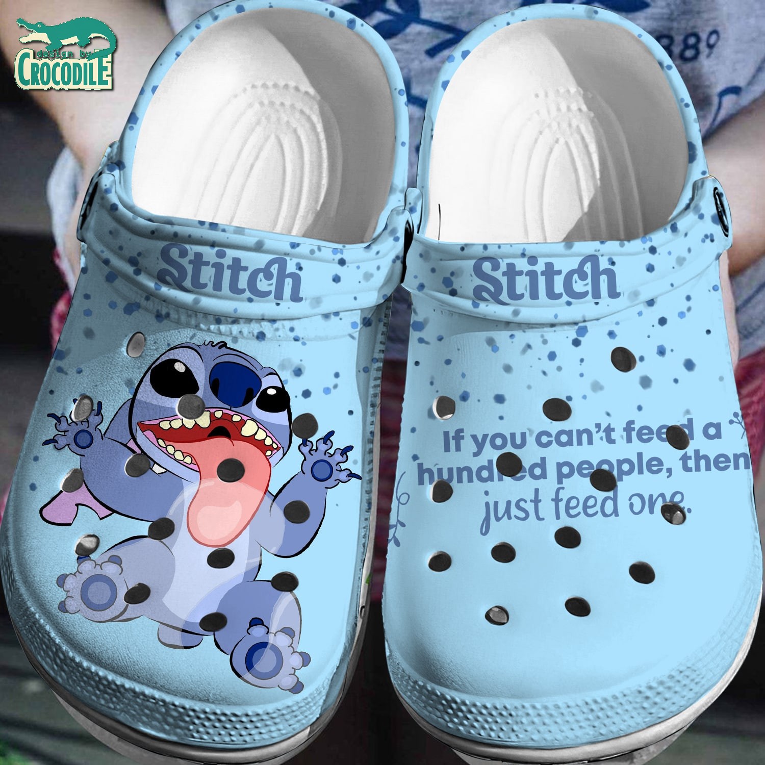 Stitch Cartoon Crocs Crocband Clogs Shoes Comfortable For Men Women and Kids