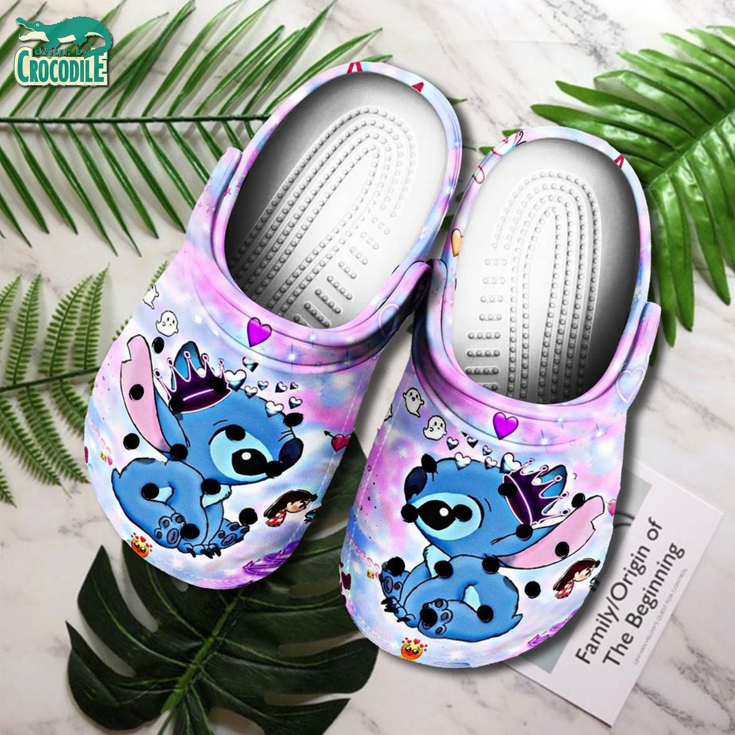 Stitch Cartoon Crocs Crocband Clogs Shoes Comfortable For Men Women and Kids