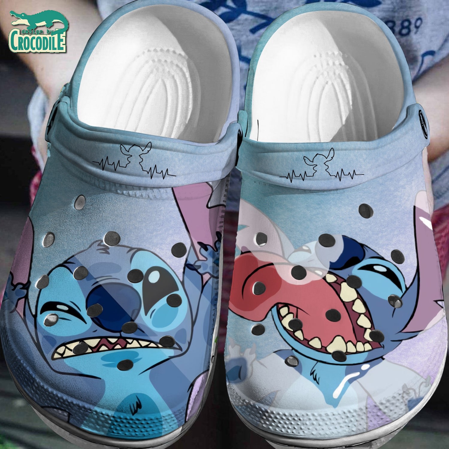Stitch Cartoon Crocs Crocband Clogs Shoes Comfortable For Men Women and Kids