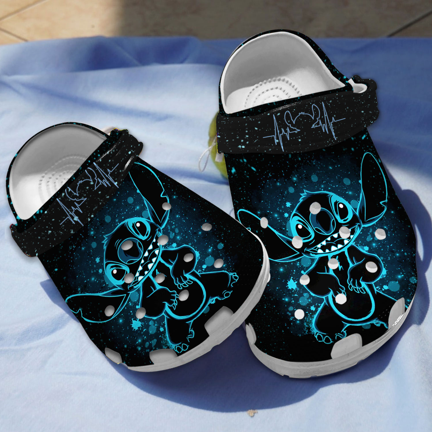 Stitch Cartoon Crocs Crocband Clogs Shoes Comfortable For Men Women and Kids