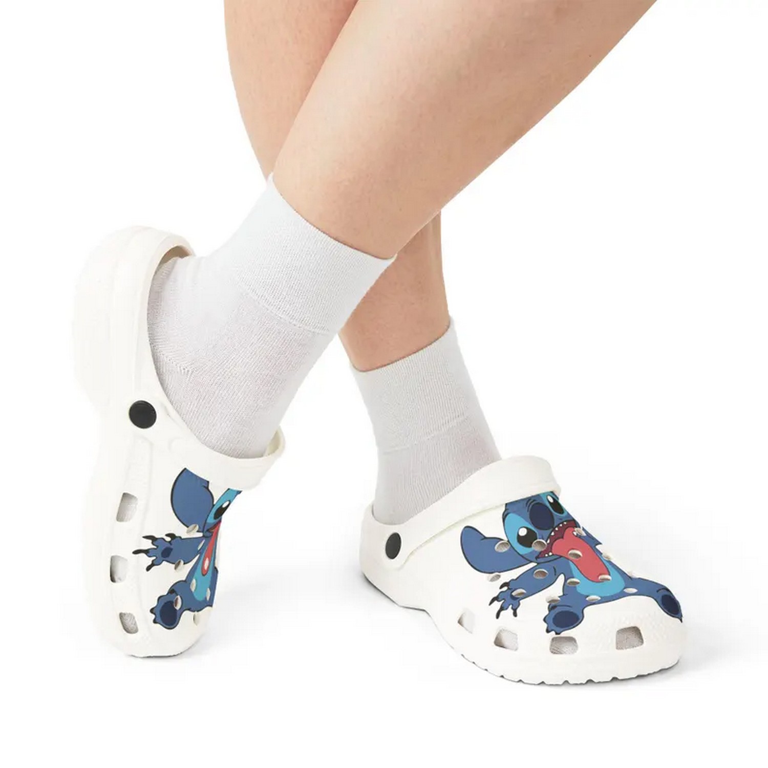 Stitch Cartoon Crocs Crocband Clogs Shoes Comfortable For Men Women and Kids