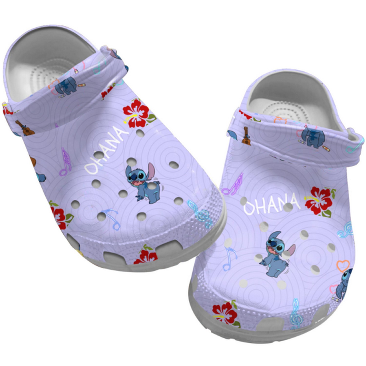 Stitch Cartoon Crocs Crocband Clogs Shoes Comfortable For Men Women and Kids