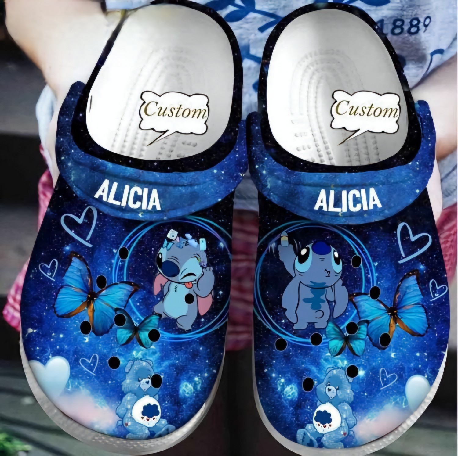 Stitch Cartoon Crocs Crocband Clogs Shoes Comfortable For Men Women and Kids