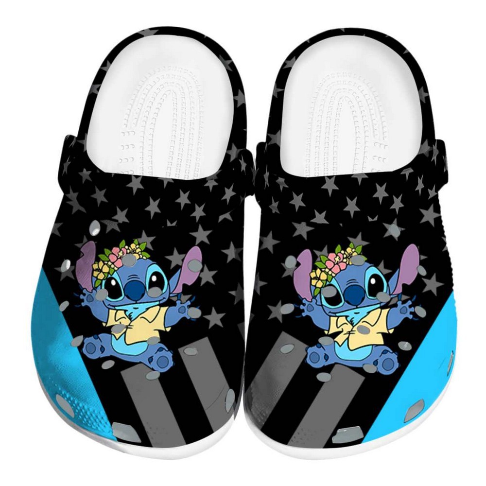 Stitch Cartoon Crocs Crocband Clogs Shoes Comfortable For Men Women and Kids