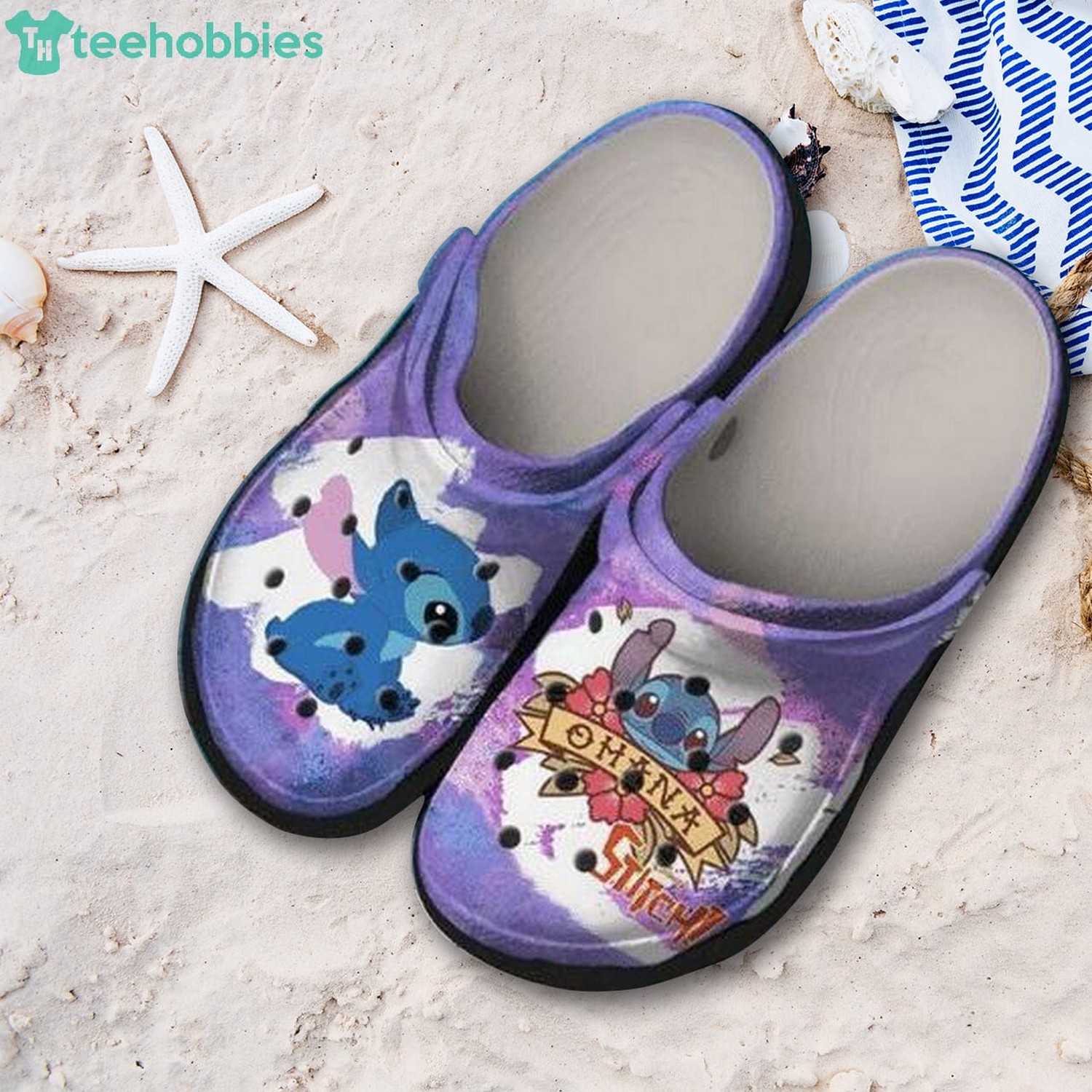 Stitch Cartoon Crocs Crocband Clogs Shoes Comfortable For Men Women and Kids