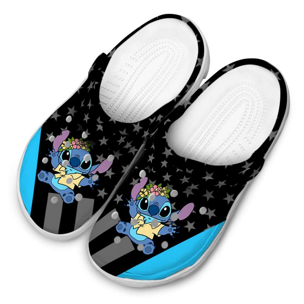 Stitch Cartoon Crocs Crocband Clogs Shoes Comfortable For Men Women and Kids - Image 3