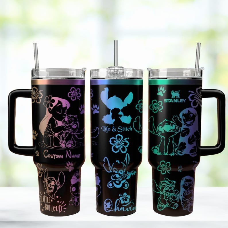 Stitch Cartoon Custom Stanley Cup 40 oz 30 oz Tumbler With HandleTVC2301118