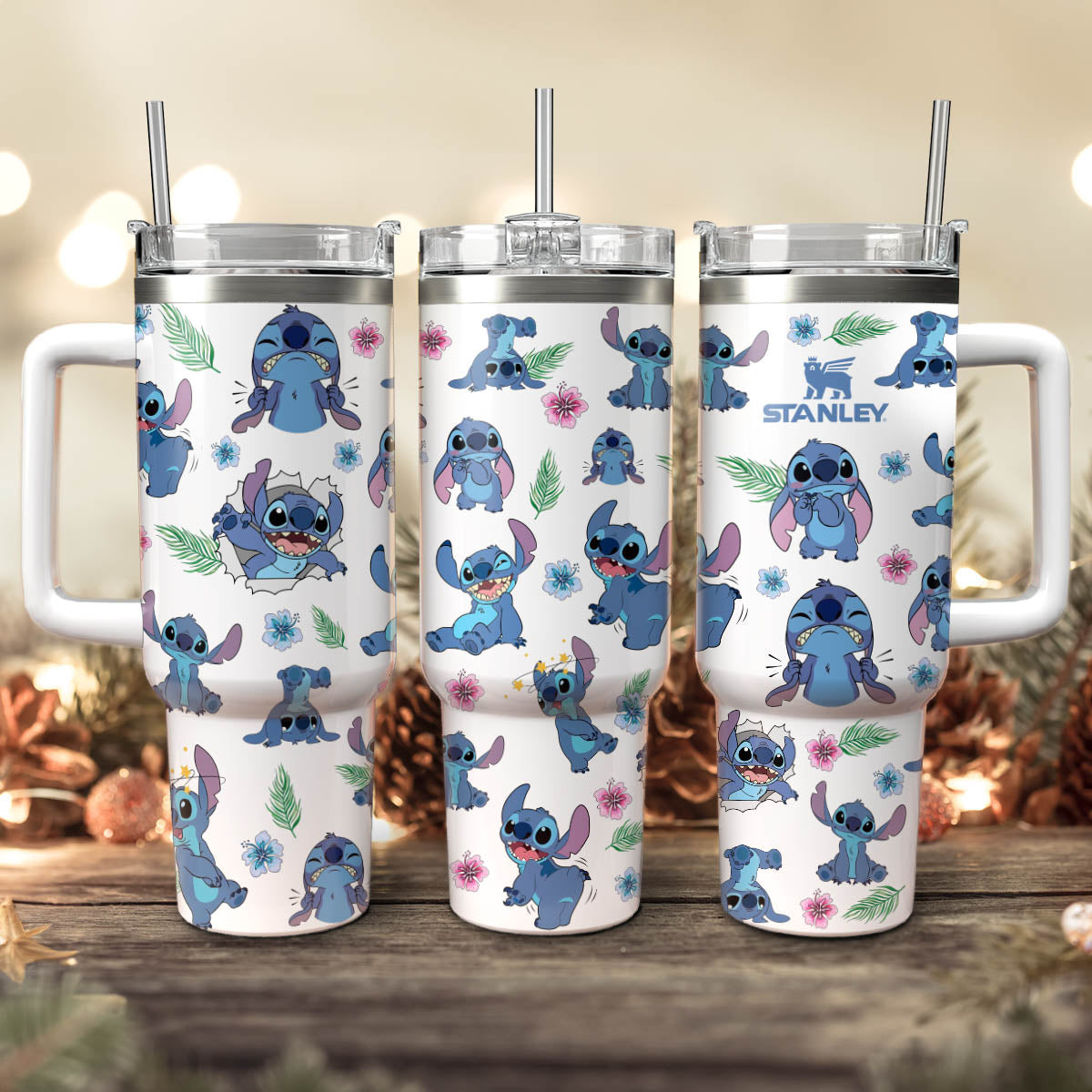 Stitch Cartoon Custom Stanley Cup 40 oz 30 oz Tumbler With HandleTVC2301120