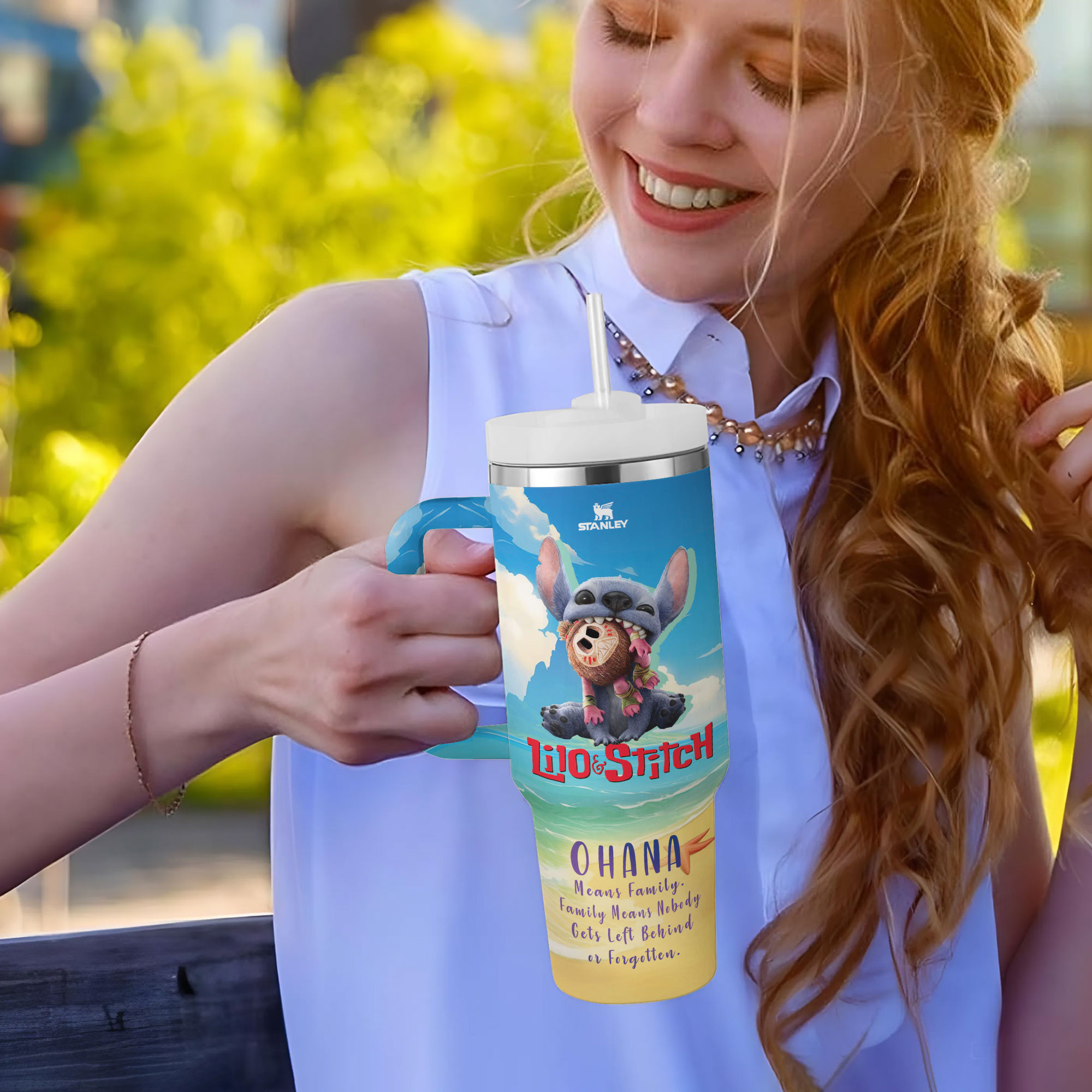 Stitch Cartoon Custom Stanley Cup 40 oz 30 oz Tumbler With HandleTVC2301181 - Image 4