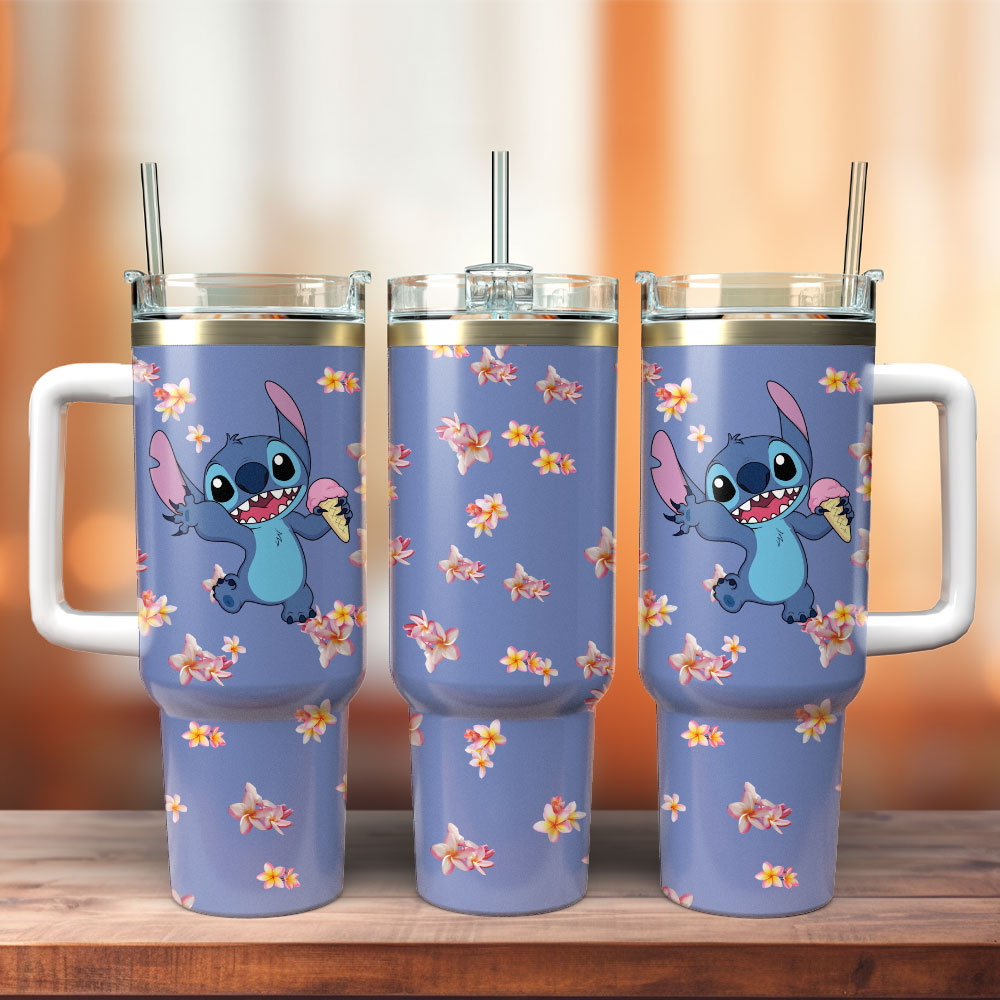 Stitch Cartoon Custom Stanley Cup 40 oz 30 oz Tumbler With HandleTVC2301291