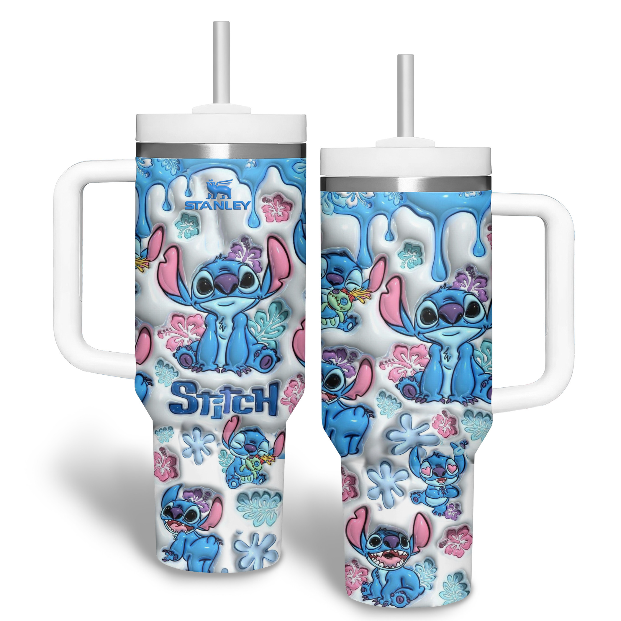 Stitch Cartoon Custom Stanley Cup 40 oz 30 oz Tumbler With HandleTVC2301339 - Image 4