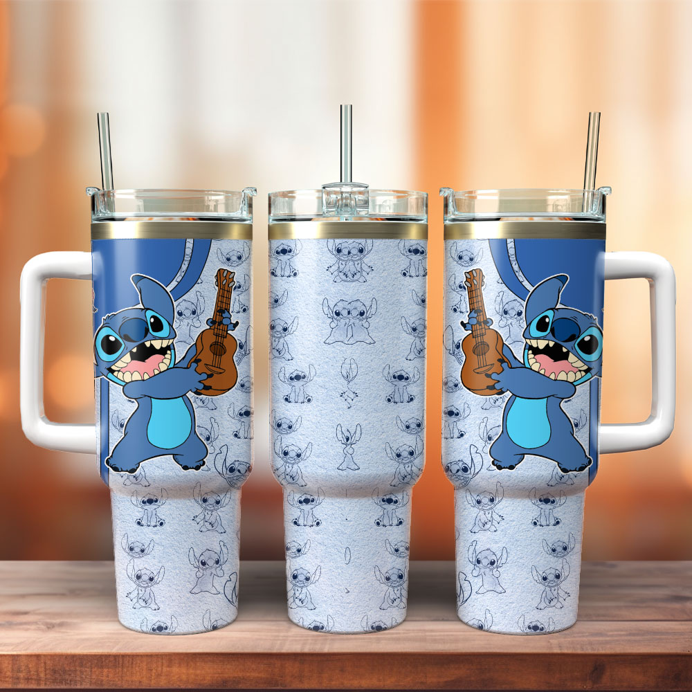 Stitch Cartoon Custom Stanley Cup 40 oz 30 oz Tumbler With HandleTVC2301348